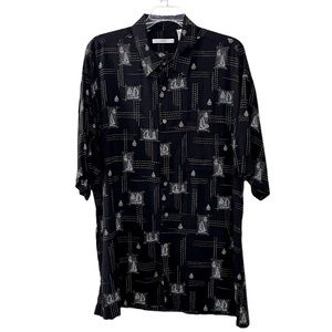 Moda Campia Moda Sailboat Button Down Hawaiian Shirt